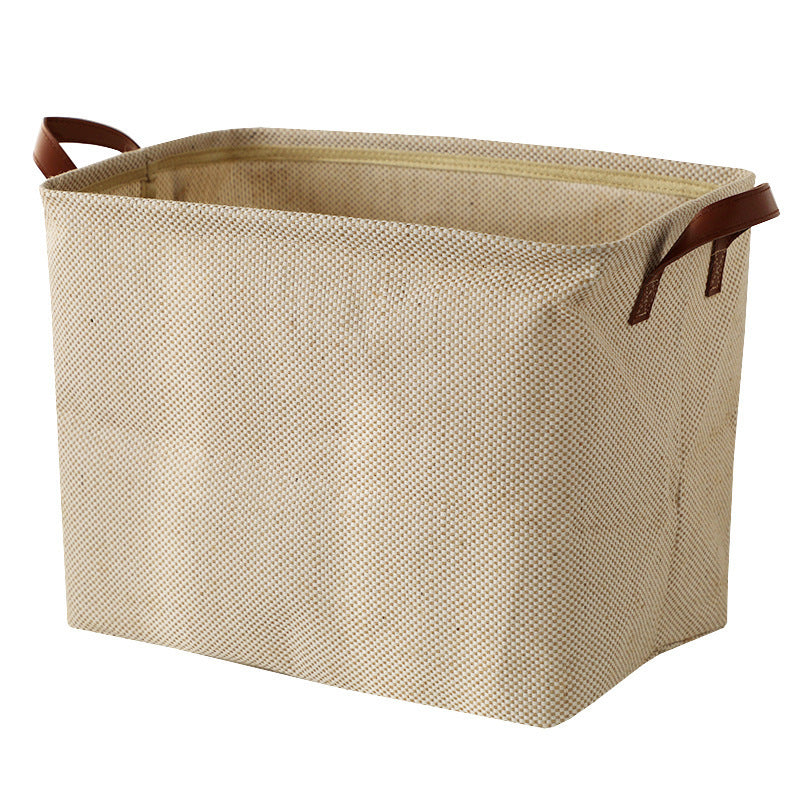 Storage Basket Jute Fabric Foldable Storage Box - Nook&Nuzzle