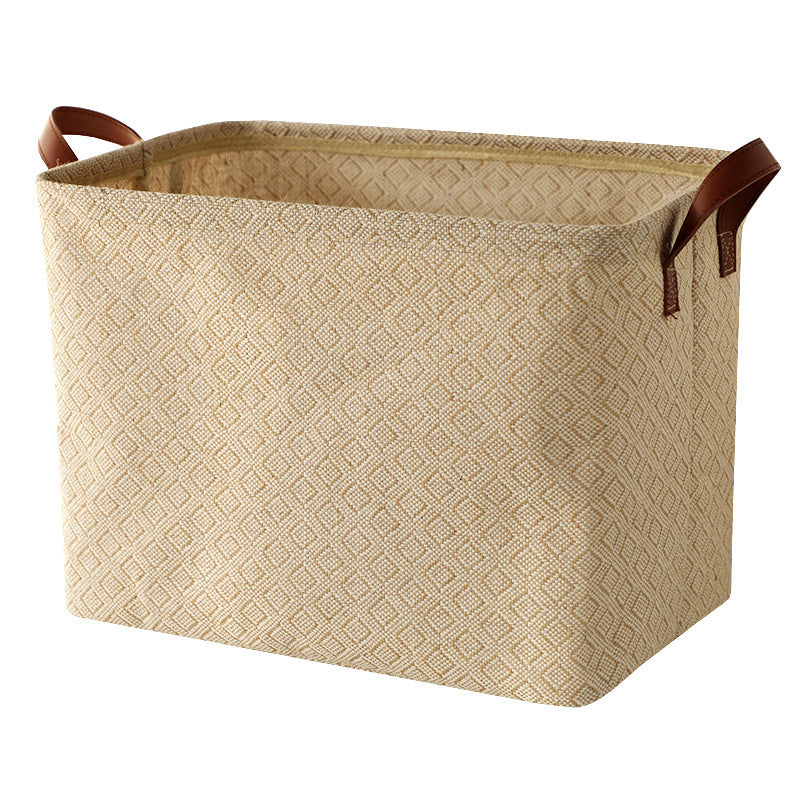 Storage Basket Jute Fabric Foldable Storage Box - Nook&Nuzzle
