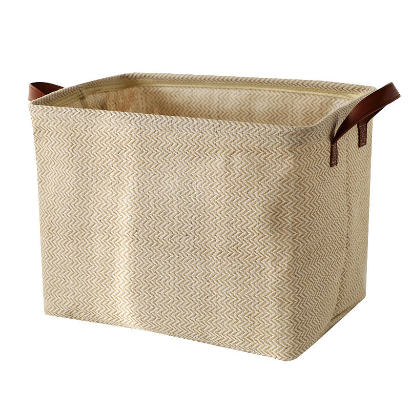 Storage Basket Jute Fabric Foldable Storage Box - Nook&Nuzzle