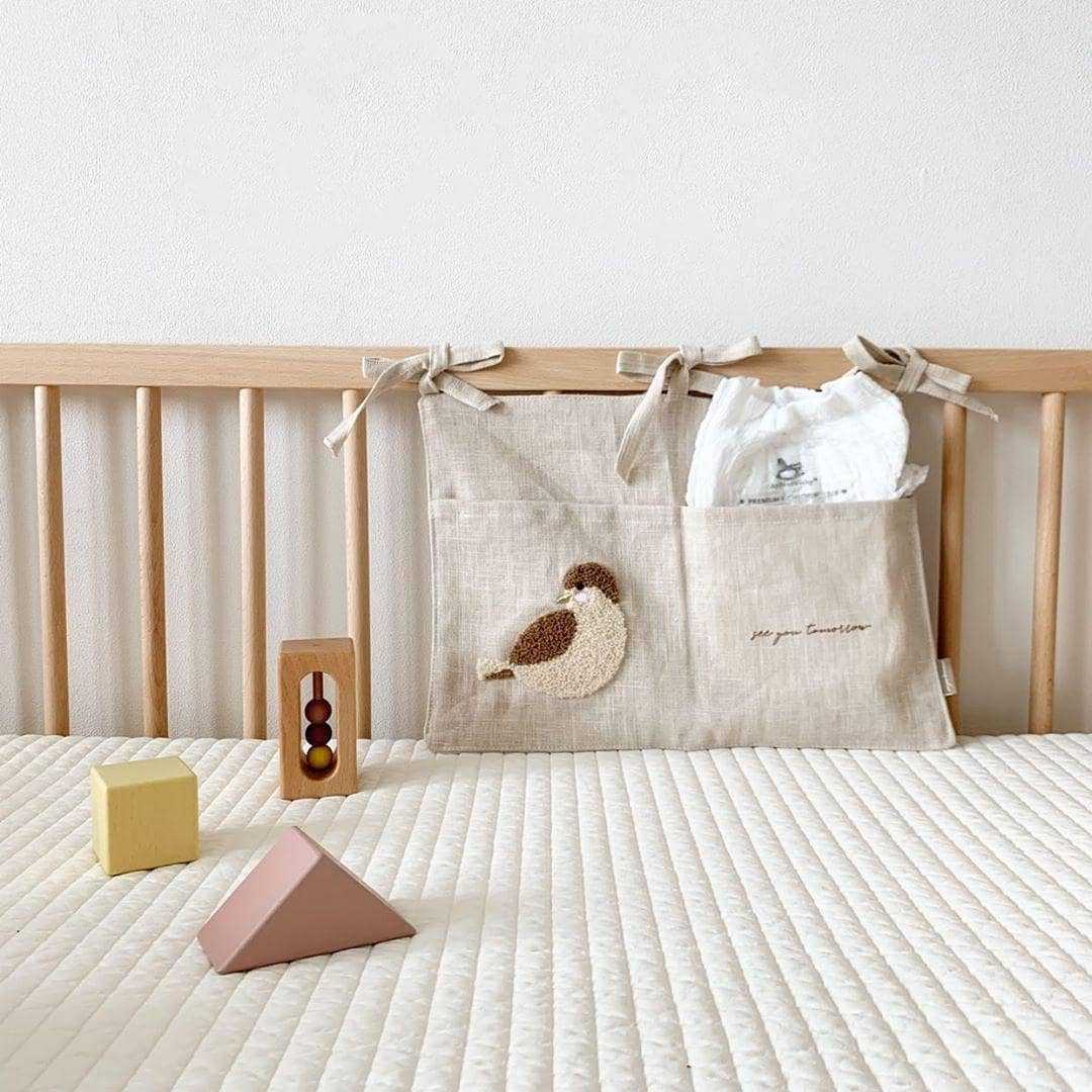 Multi-Purpose Hanging Storage Bag - Bedside Organizer with Pockets for Clothes, Books & Essentials - Nook&Nuzzle