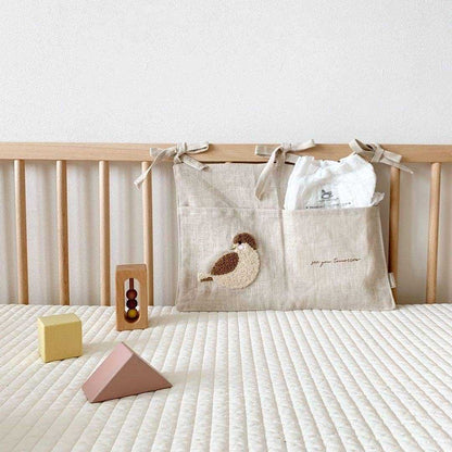Multi-Purpose Hanging Storage Bag - Bedside Organizer with Pockets for Clothes, Books & Essentials - Nook&Nuzzle