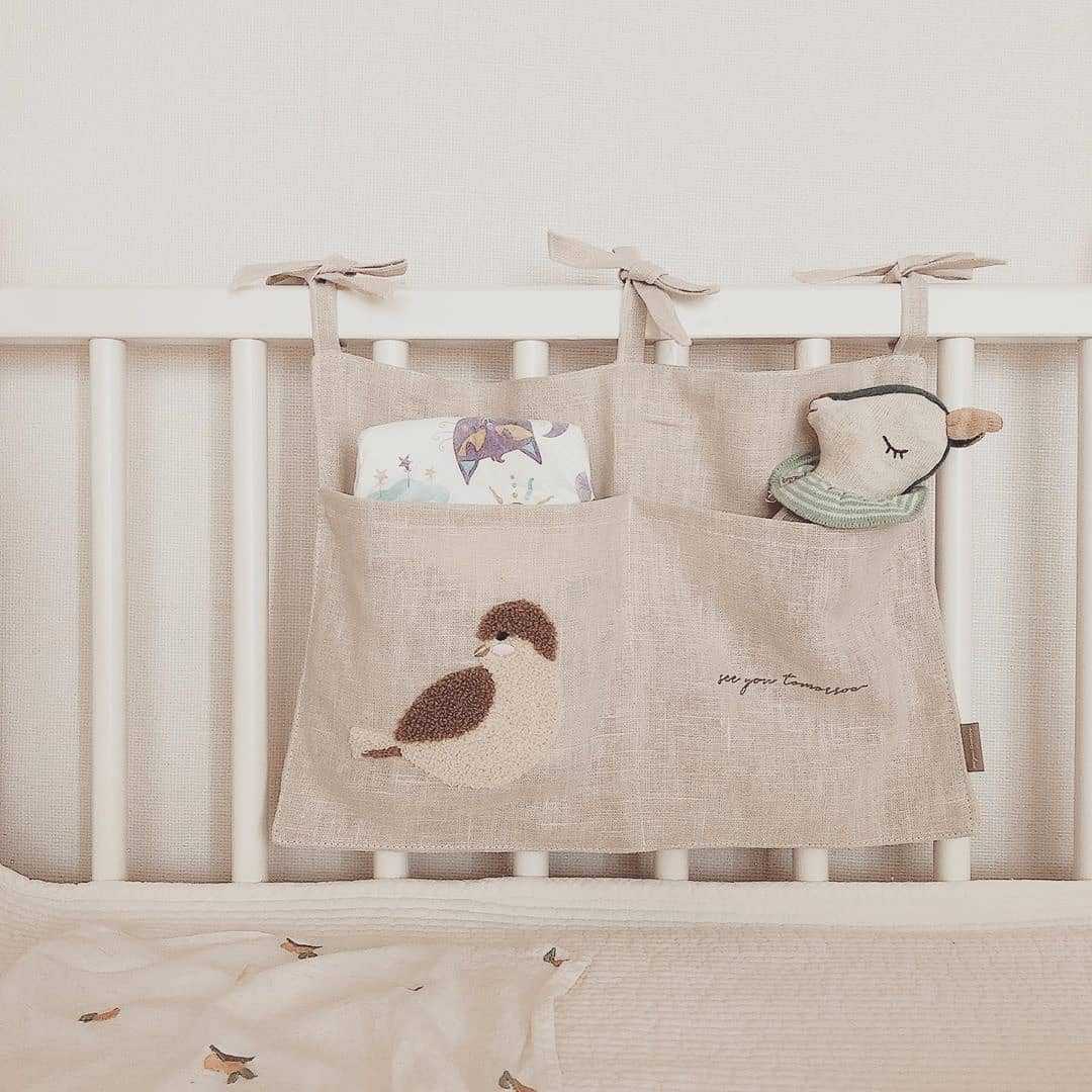 Multi-Purpose Hanging Storage Bag - Bedside Organizer with Pockets for Clothes, Books & Essentials - Nook&Nuzzle