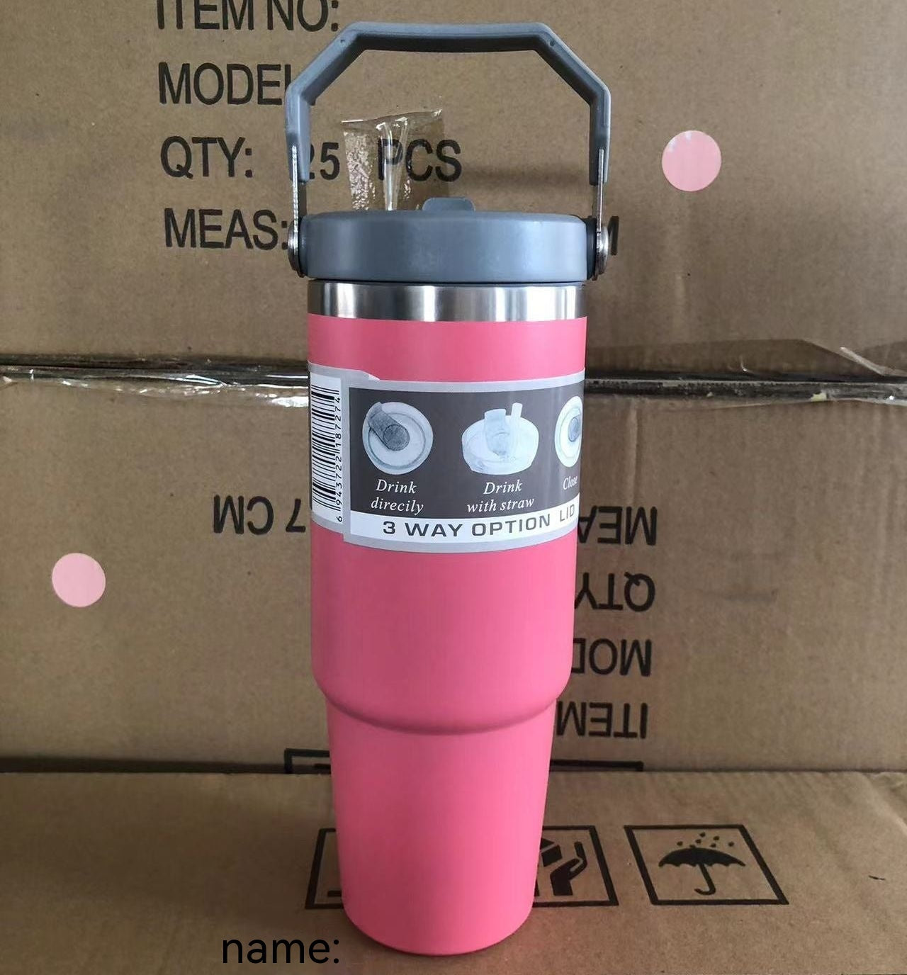 Insulated Stainless Steel Travel Tumbler with Handle – Portable Car Cup, Coffee Mug & Sports Water Bottle