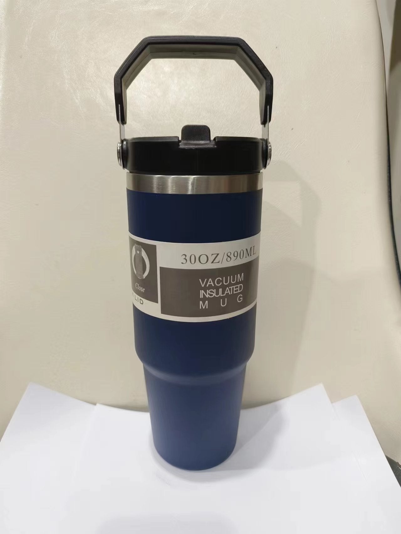 Insulated Stainless Steel Travel Tumbler with Handle – Portable Car Cup, Coffee Mug & Sports Water Bottle